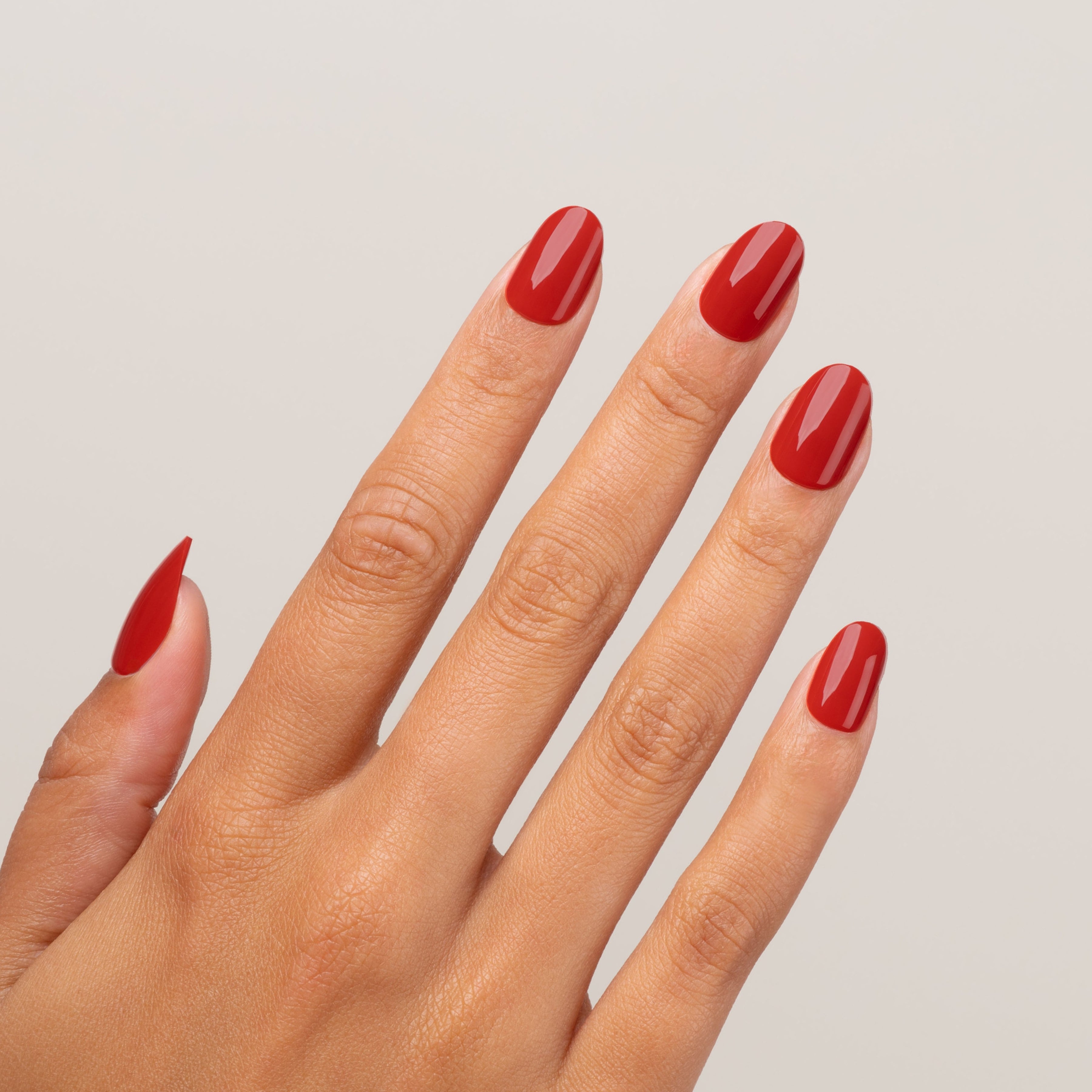 Premium red press-on nails